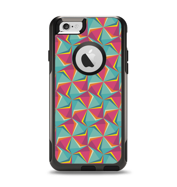 The Abstract Opened Green & Pink Cubes Apple iPhone 6 Otterbox Commuter Case Skin Set