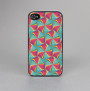 The Abstract Opened Green & Pink Cubes Skin-Sert for the Apple iPhone 4-4s Skin-Sert Case