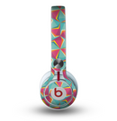 The Abstract Opened Green & Pink Cubes Skin for the Beats by Dre Mixr Headphones