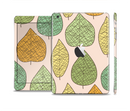 The Abstract Pastel Lined-Leaves Full Body Skin Set for the Apple iPad Mini 2