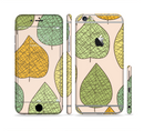 The Abstract Pastel Lined-Leaves Sectioned Skin Series for the Apple iPhone 6/6s Plus