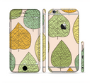 The Abstract Pastel Lined-Leaves Sectioned Skin Series for the Apple iPhone 6s