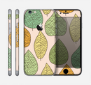 The Abstract Pastel Lined-Leaves Skin for the Apple iPhone 6
