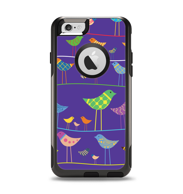 The Abstract Pattern-Filled Birds Apple iPhone 6 Otterbox Commuter Case Skin Set