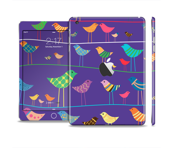 The Abstract Pattern-Filled Birds Full Body Skin Set for the Apple iPad Mini 2