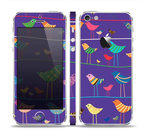 The Abstract Pattern-Filled Birds Skin Set for the Apple iPhone 5