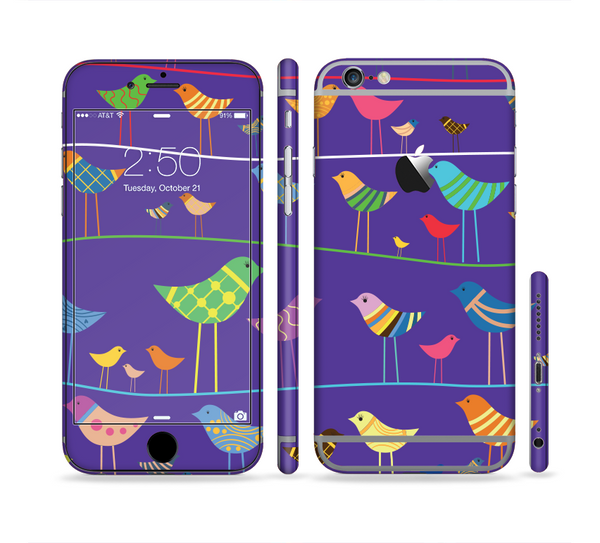The Abstract Pattern-Filled Birds Sectioned Skin Series for the Apple iPhone 6 Plus