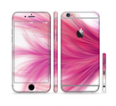 The Abstract Pink Flowing Feather Sectioned Skin Series for the Apple iPhone 6s Plus