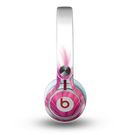 The Abstract Pink Flowing Feather Skin for the Beats by Dre Mixr Headphones