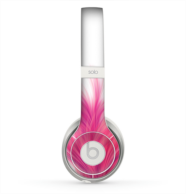 The Abstract Pink Flowing Feather Skin for the Beats by Dre Solo 2 Headphones