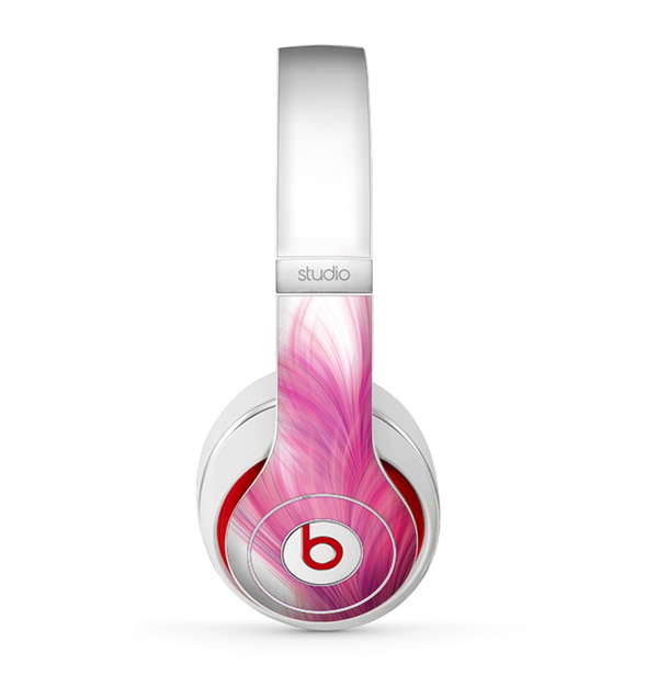 The Abstract Pink Flowing Feather Skin for the Beats by Dre Studio (2013+ Version) Headphones