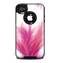 The Abstract Pink Flowing Feather Skin for the iPhone 4-4s OtterBox Commuter Case