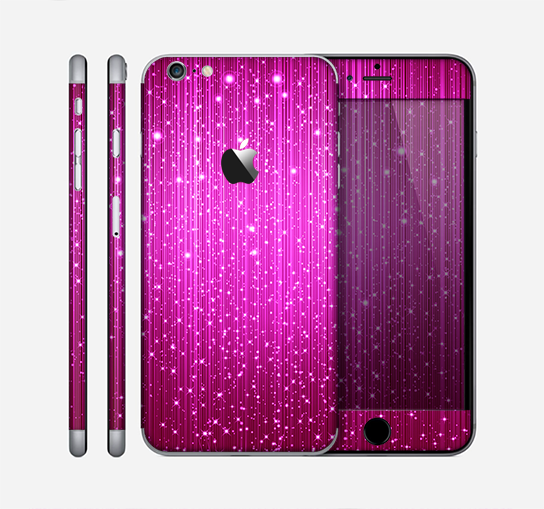 The Abstract Pink Neon Rain Curtain Skin for the Apple iPhone 6 Plus