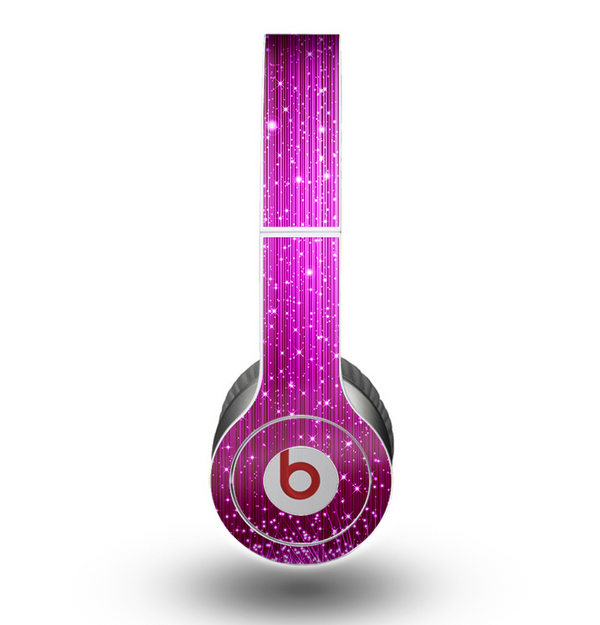 The Abstract Pink Neon Rain Curtain Skin for the Beats by Dre Original Solo-Solo HD Headphones