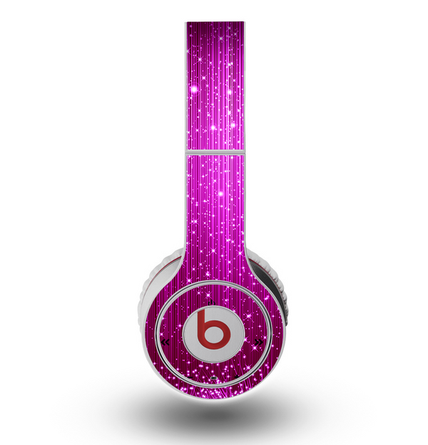 The Abstract Pink Neon Rain Curtain Skin for the Original Beats by Dre Wireless Headphones