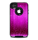 The Abstract Pink Neon Rain Curtain Skin for the iPhone 4-4s OtterBox Commuter Case
