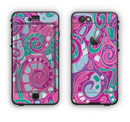 The Abstract Pink & Purple Vector Swirled Pattern Apple iPhone 6 LifeProof Nuud Case Skin Set