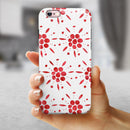 The Abstract Red Flower Pedals iPhone 6/6s or 6/6s Plus 2-Piece Hybrid INK-Fuzed Case