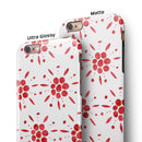 The Abstract Red Flower Pedals iPhone 6/6s or 6/6s Plus 2-Piece Hybrid INK-Fuzed Case