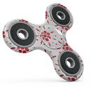The Abstract Red Flower Pedals Full-Body Fidget Spinner Skin-Kit