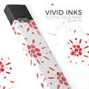 The Abstract Red Flower Pedals - Premium Decal Protective Skin-Wrap Sticker compatible with the Juul Labs vaping device