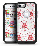 The Abstract Red Flower Pedals - iPhone 7 or 8 OtterBox Case & Skin Kits