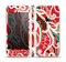The Abstract Red & Green Vector Pattern Skin Set for the Apple iPhone 5