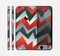 The Abstract Red, Grey and White ZigZag Pattern Skin for the Apple iPhone 6 Plus