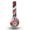 The Abstract Red, Grey and White ZigZag Pattern Skin for the Beats by Dre Mixr Headphones