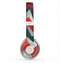 The Abstract Red, Grey and White ZigZag Pattern Skin for the Beats by Dre Solo 2 Headphones