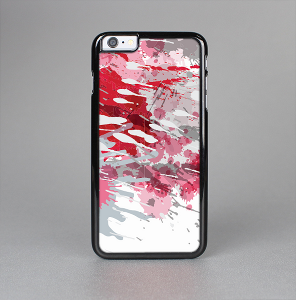 The Abstract Red, Pink and White Paint Splatter Skin-Sert for the Apple iPhone 6 Skin-Sert Case