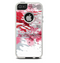 The Abstract Red, Pink and White Paint Splatter Skin For The iPhone 5-5s Otterbox Commuter Case