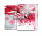 The Abstract Red, Pink and White Paint Splatter Full Body Skin Set for the Apple iPad Mini 2