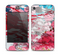 The Abstract Red, Pink and White Paint Splatter Skin for the Apple iPhone 4-4s
