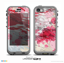The Abstract Red, Pink and White Paint Splatter Skin for the iPhone 5c nüüd LifeProof Case