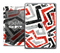 The Abstract Red and Black Pattern Skin for the iPad Air