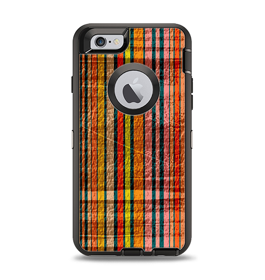 The Abstract Retro Stripes Apple iPhone 6 Otterbox Defender Case Skin Set