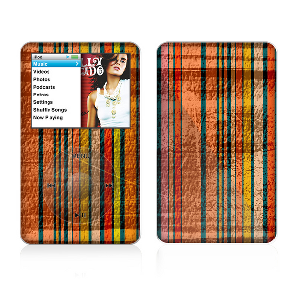 The Abstract Retro Stripes Skin For The Apple iPod Classic