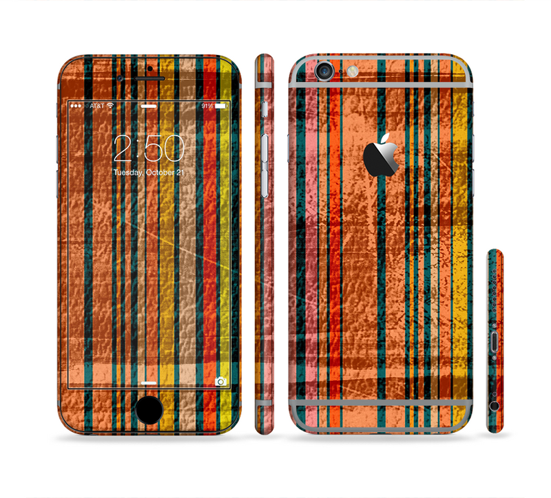 The Abstract Retro Stripes Sectioned Skin Series for the Apple iPhone 6 Plus