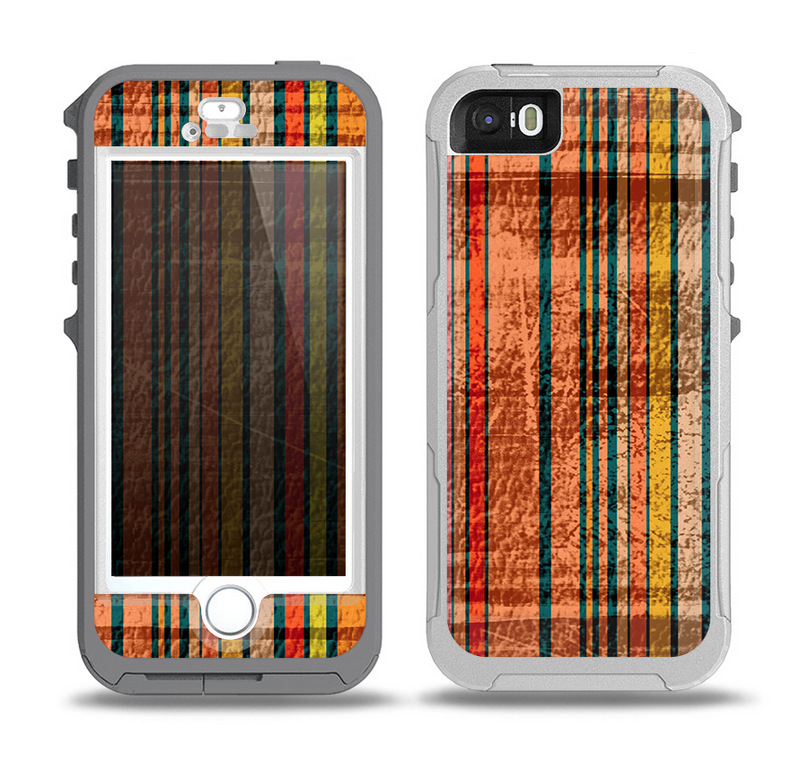 The Abstract Retro Stripes Skin for the iPhone 5-5s OtterBox Preserver WaterProof Case