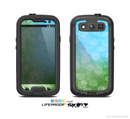 The Abstract Shaped Sparkle Unfocused Blue & Green Skin For The Samsung Galaxy S3 LifeProof Case