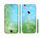 The Abstract Shaped Sparkle Unfocused Blue & Green Sectioned Skin Series for the Apple iPhone 6