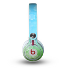The Abstract Shaped Sparkle Unfocused Blue & Green Skin for the Beats by Dre Mixr Headphones