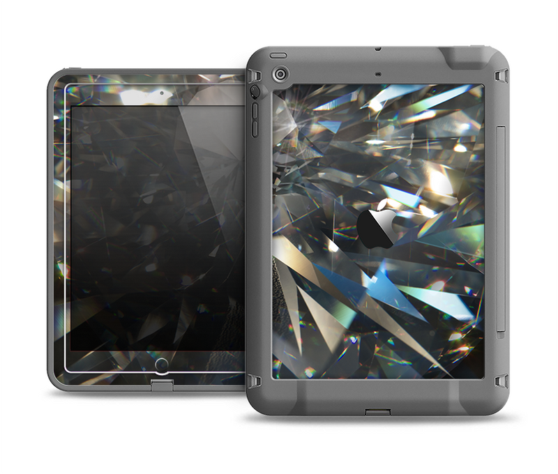 The Abstract Shattered Crystal Pattern Apple iPad Mini LifeProof Fre Case Skin Set