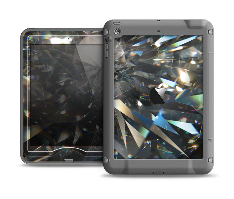 The Abstract Shattered Crystal Pattern Apple iPad Mini LifeProof Nuud Case Skin Set