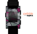 The Abstract Striped Vibrant Trangles Skin for the Pebble SmartWatch