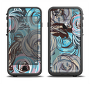 The Abstract Subtle Toned Floral Strokes Apple iPhone 6/6s LifeProof Fre Case Skin Set
