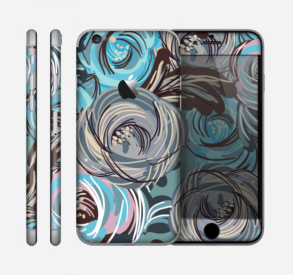 The Abstract Subtle Toned Floral Strokes Skin for the Apple iPhone 6