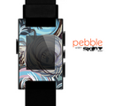 The Abstract Subtle Toned Floral Strokes Skin for the Pebble SmartWatch