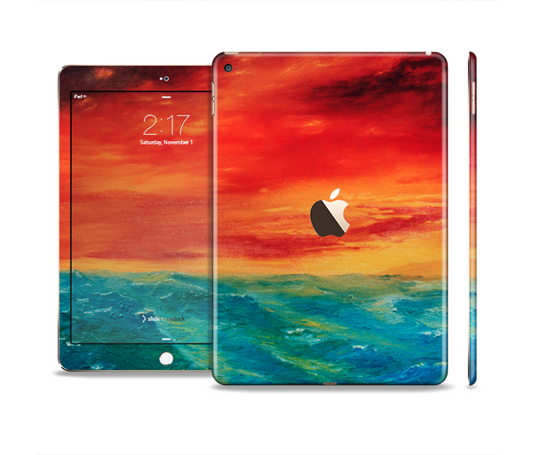 The Abstract Sunset Painting Skin Set for the Apple iPad Air 2